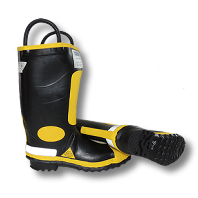 Botas de bombero estructurales de caucho vulcanizado NFPA 1971 Grupo Sardex México.