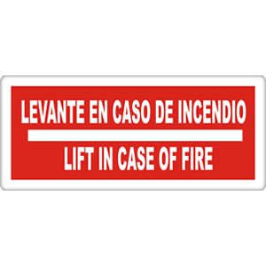 Levante en Caso de Incendio