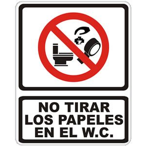 No Tirar los Papeles en el WC