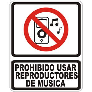 Prohibido Usar Reproductores Música