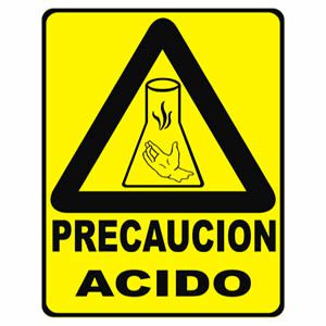 Precaución Ácido