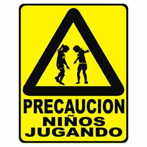 Precaución Niños Jugando