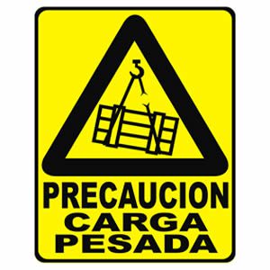 Precaución Carga Pesada
