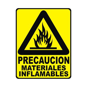 Precaución Materiales Inflamables