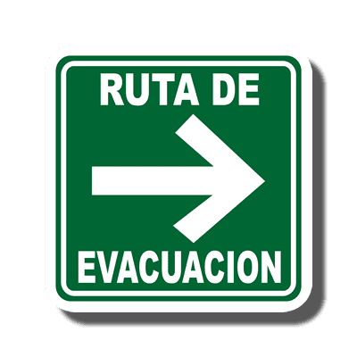 Ruta evacuación derecha