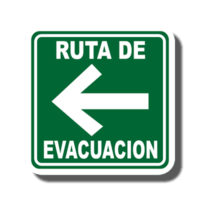 Ruta evacuación izquierda