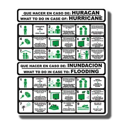 Huracán e inundación