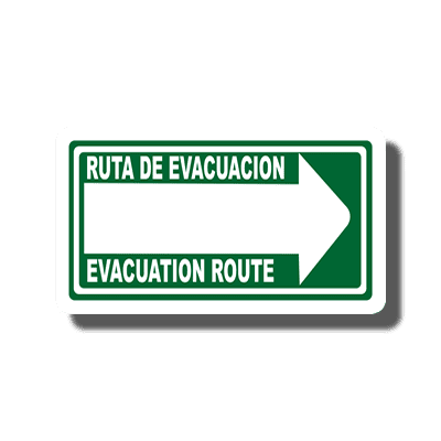 Ruta evacuación derecha