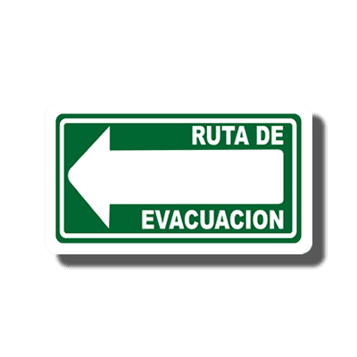 Ruta evacuación izquierda